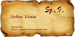Szőts Ilona névjegykártya